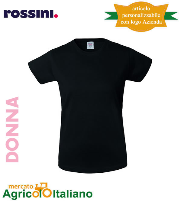 T-Shirt Donna Take Time 100% cotone colore nero