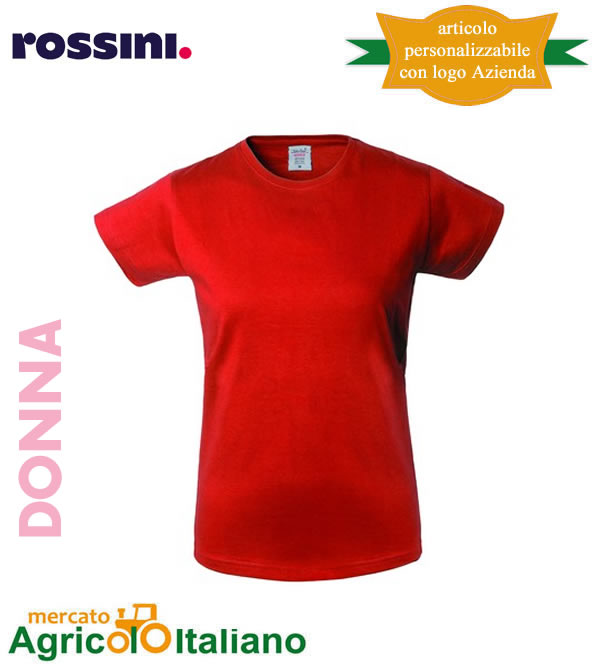 T-Shirt Donna Take Time 100% cotone colore rosso