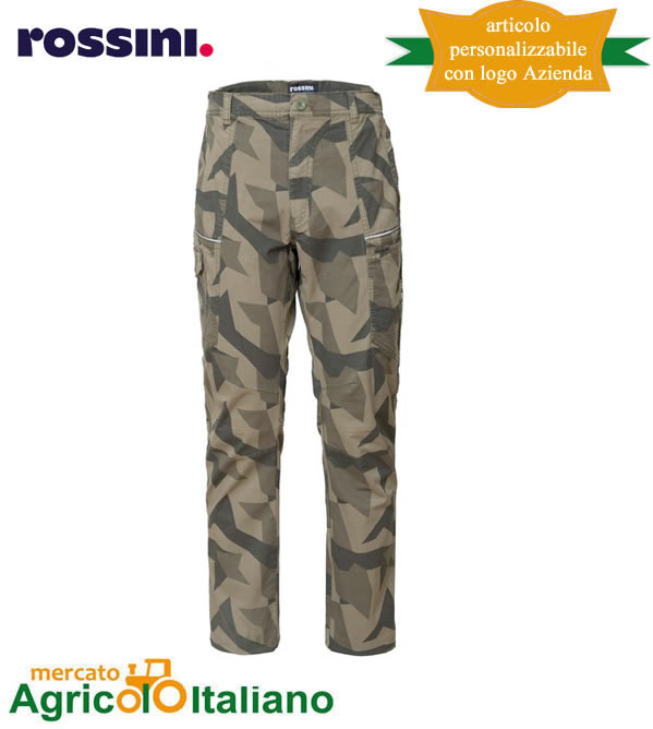 Pantalone invernale Rossini Modello R-Stretch colore camouflage