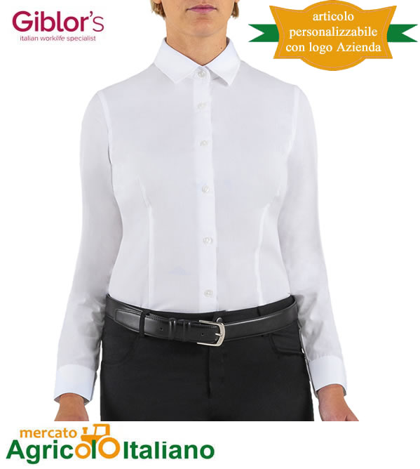 Camicia donna Giblor's modello Aurora colore bianco