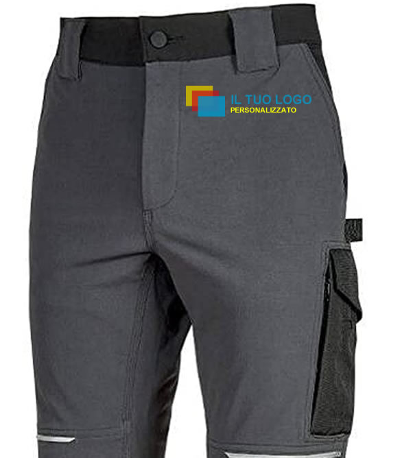 RICAMATO - Personalizzazione Pantaloni con logo a COLORI, stampa e taglio incluso 8X8 Cm 