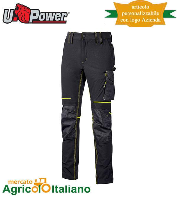 Pantalone U-Power Md. Atom Slim Fit colore Black Carbon